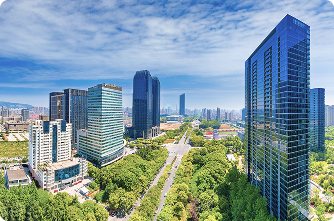 未経験でも安心して働ける優良企業のオフィス街のイメージ